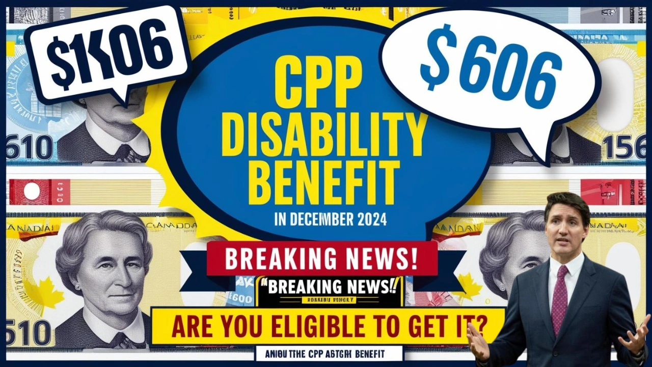 $1,606 CPP Disability Benefit