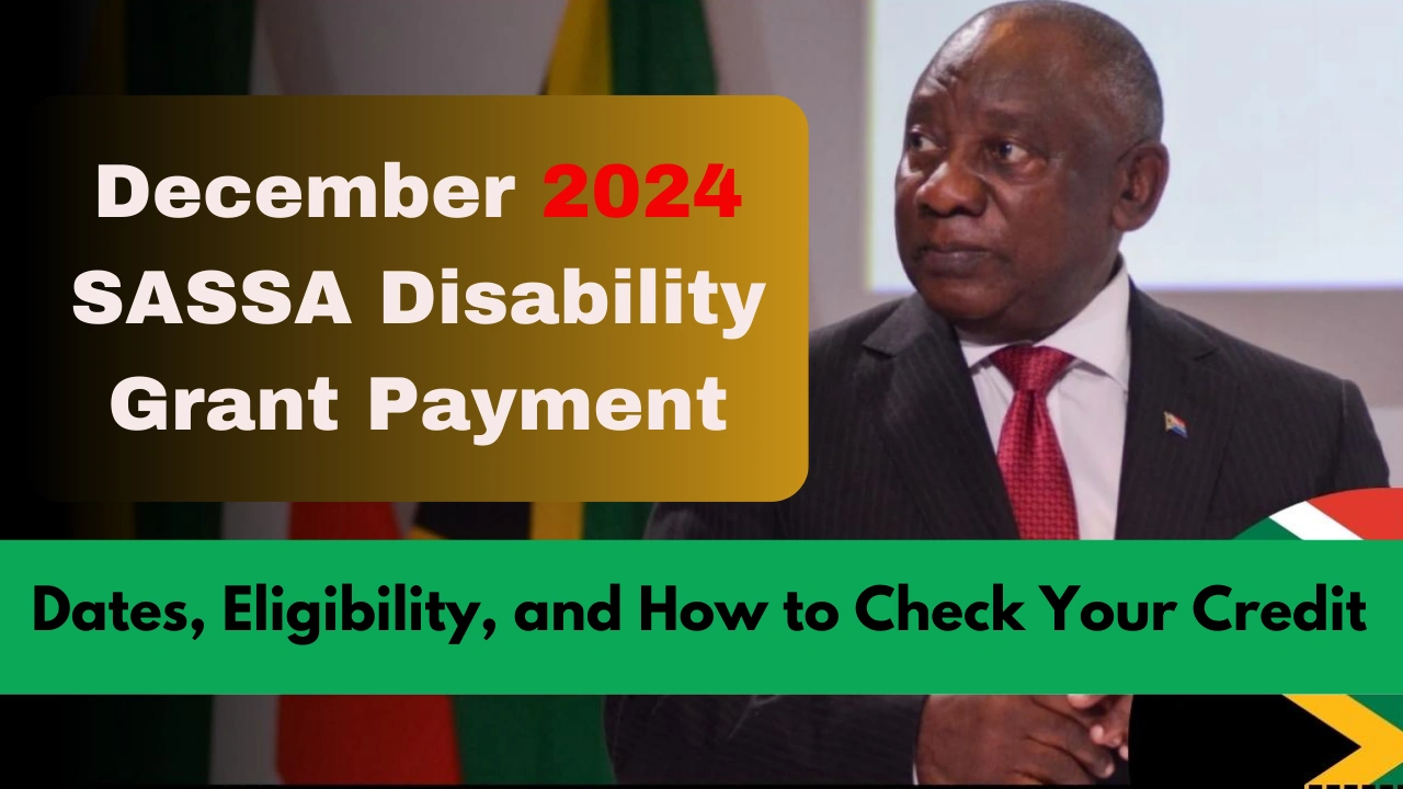 2024 SASSA Disability Grant Payment