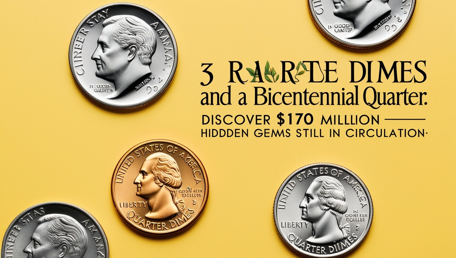 3 Rare Dimes and a Bicentennial Quarter