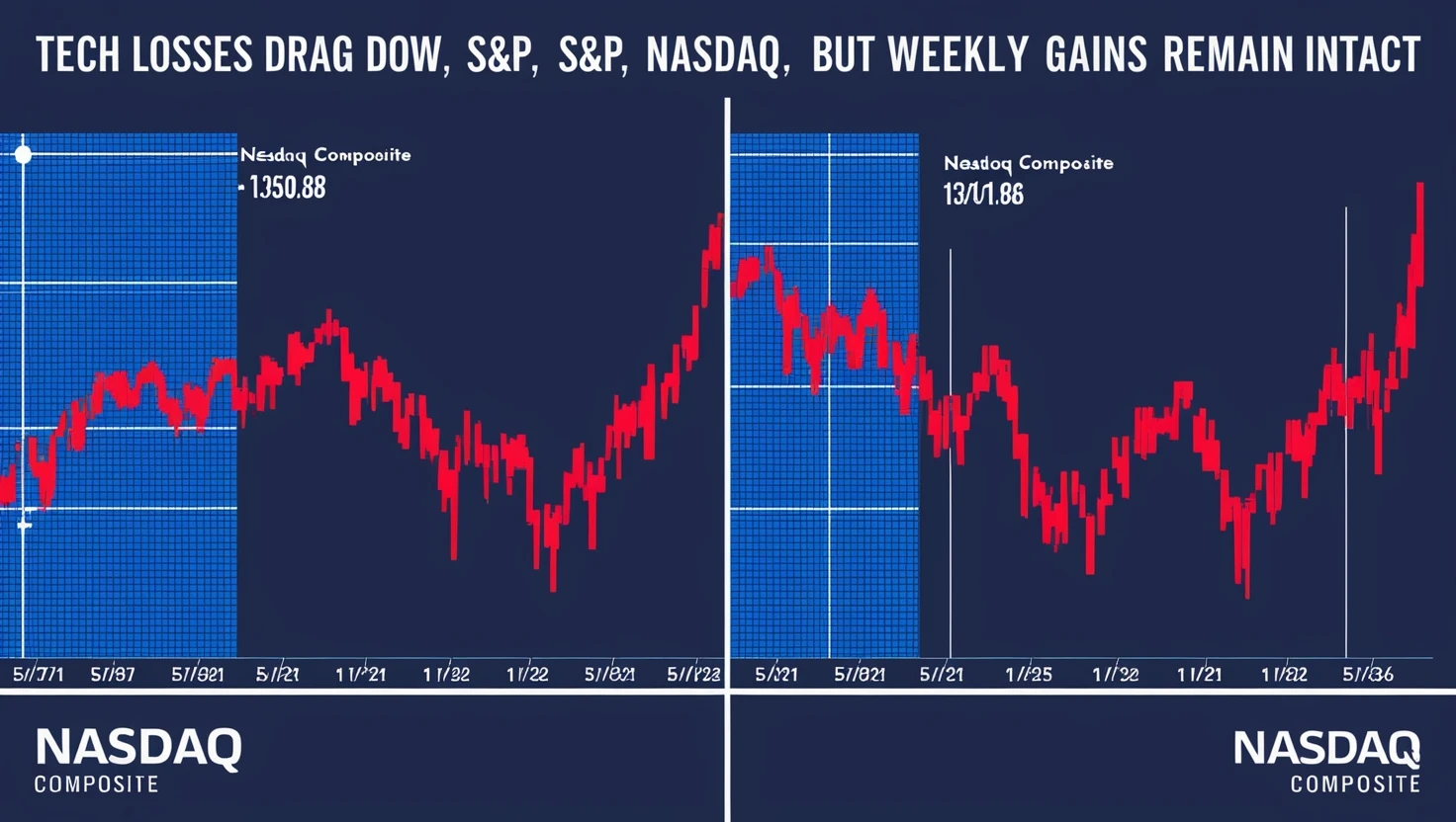 Drag Dow, S&P, Nasdaq Down, But Weekly Gains