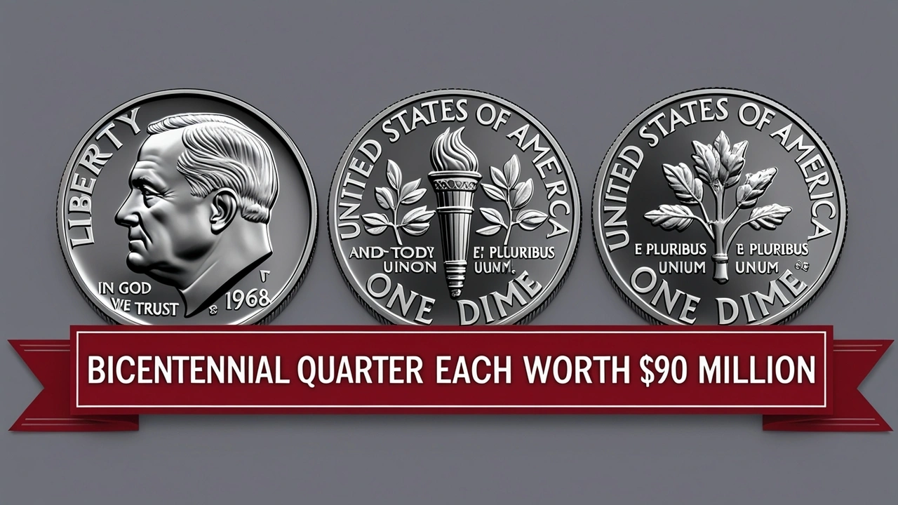 7 Rare Dimes and a Bicentennial Quarter: