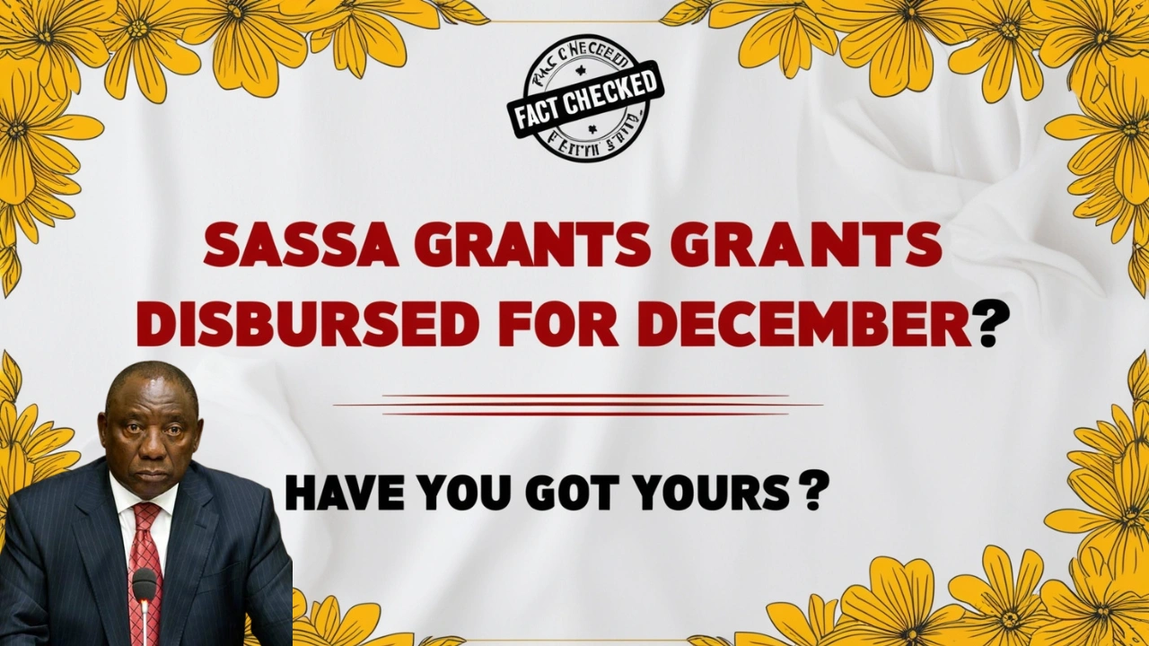 SASSA December Grants Disbursement: