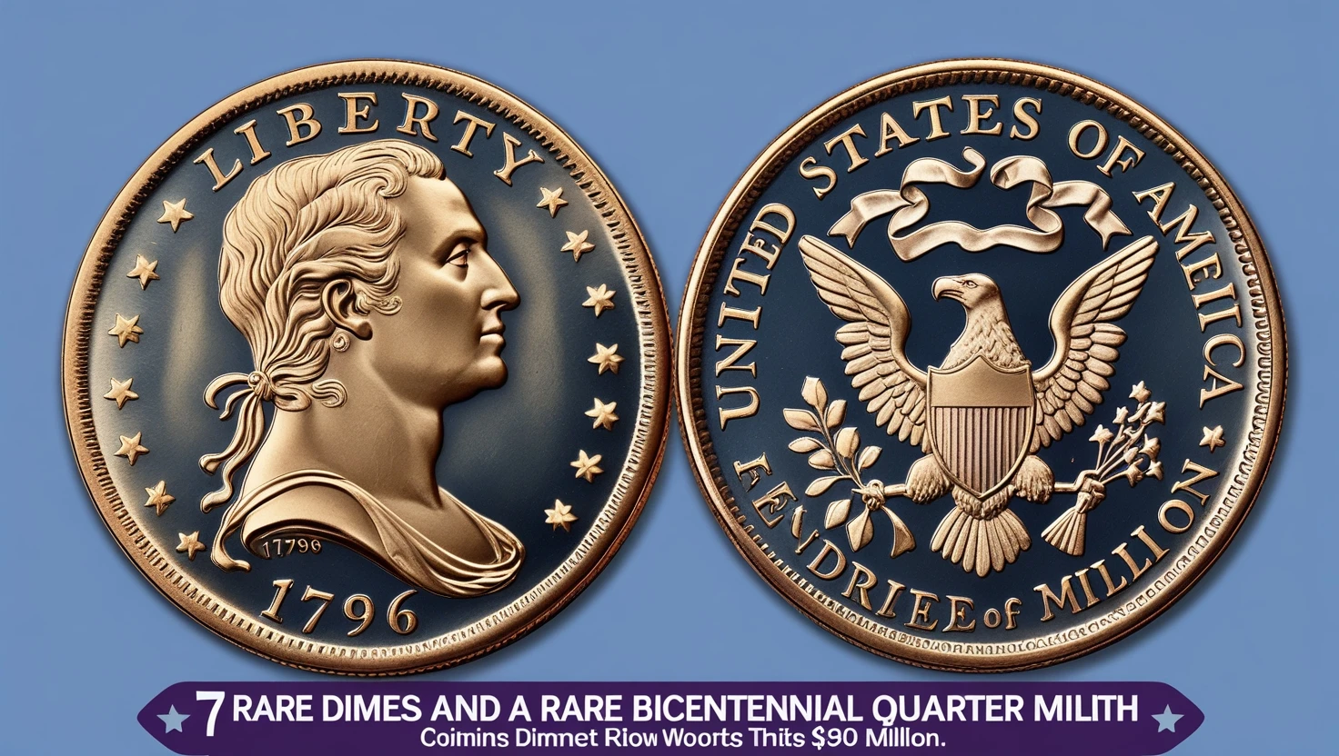 7 Rare Dimes and a Bicentennial Quarter