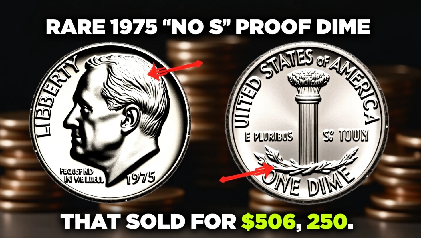 Rare 1975 “No S” Proof DimeRare 1975 “No S” Proof Dime