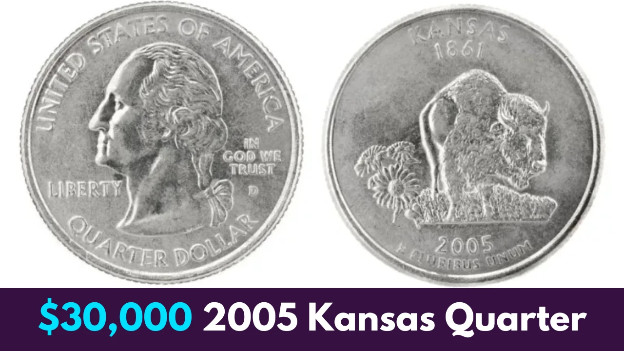 $30,000 2005 Kansas Quarter Error