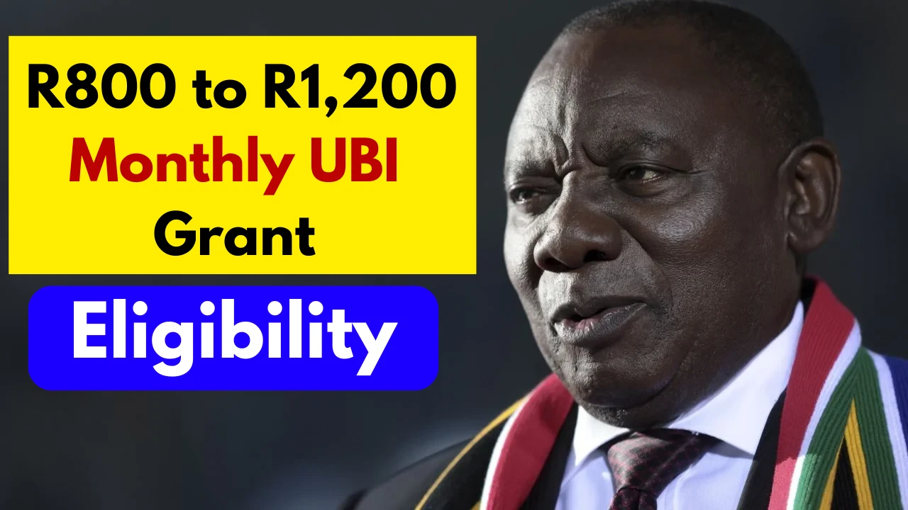 R800 to R1,200 Monthly UBI Grant